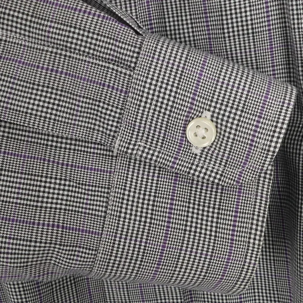 Polo Ralph Lauren Classic Fit Button Up Long Sleeve Shirt Black‎ Purple Check XL